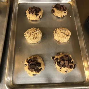 Cookies about to go in the Oven!!! I asked if they would be willing to take a photo for me!