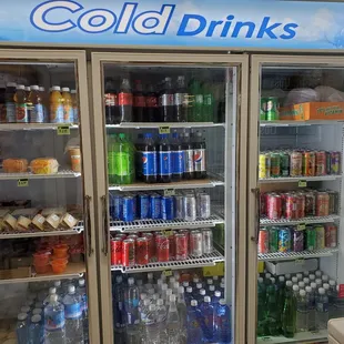 Drinks and cold food items