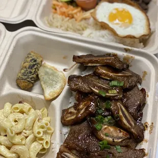 Kalbi(Beef short rib) plate Bulgogi(beef) bibimbap