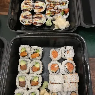 Chubby Roll, Perfect Match Roll, salmon Avocado Roll, Eel Roll