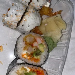 Tempura Roll and Hiro Roll