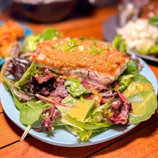 Ahi "bowl" with Spicy Garlic sauce