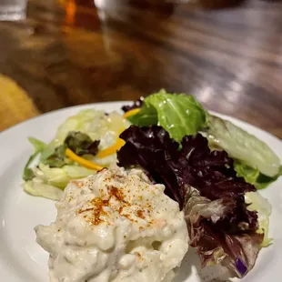 Potato salad and salad