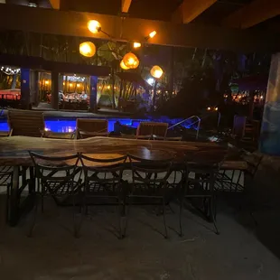 Pool and seating area.