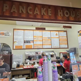 Menu board as of April 2024