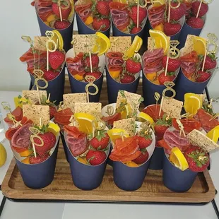 a platter of food