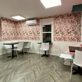Dining area for ice cream