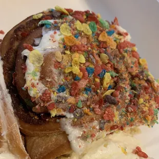 Fruity pebbles cinnamon roll