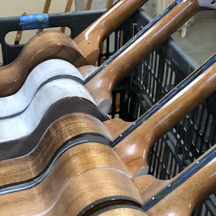 Sanding and varnish.