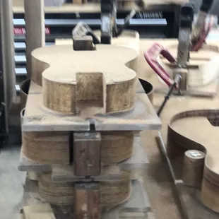 Forms/molds for the sides of the ukulele.