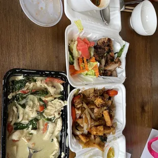 a variety of food items