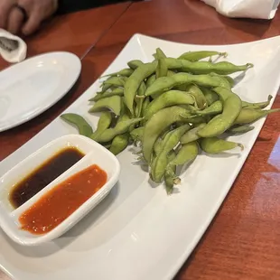 Complimentary edamame