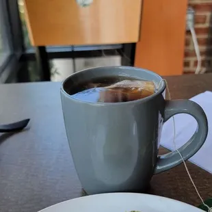 Avocado toast and English Breakfast tea.