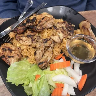 BBQ chicken with kimchi