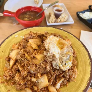 Kimchi fried rice with pork