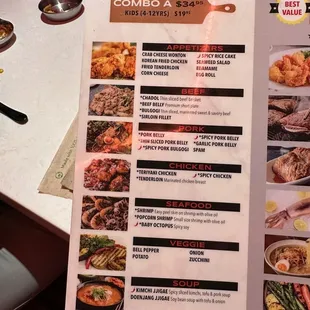 Menu COMBO A