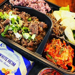 a variety of food items
