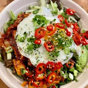 KOBA Bowl with spicy Squid &amp;Korean Salad Base-really awesome!