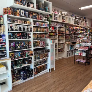 Front view of store, prize figure wall