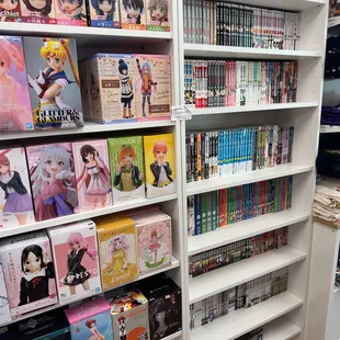 Manga section and some prize figures