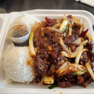 Mongolian beef wok