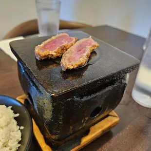 Cooking the steak