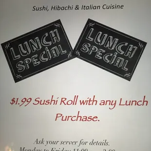 New lunch Specials!!!!