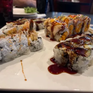 Eel roll, Germantown roll