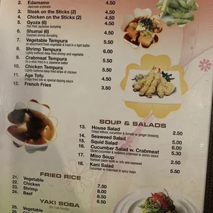 Appetizers, soup, salad, etc.