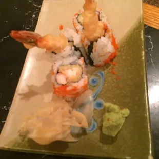 The shrimp tempura roll came recommended and is awesome!