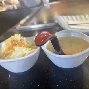 Salad and soup