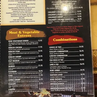 New updated menu