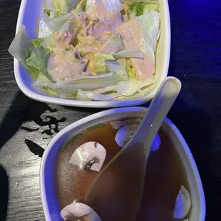 Ginger salad and onion soup the only good thing we got