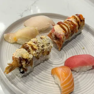 sushi, sashimi, sushi and sashimi, food