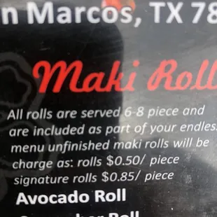 tacos, menu