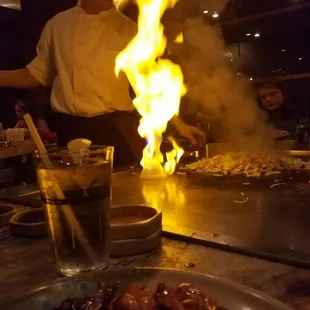 Volcano at the hibachi