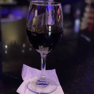 Wine from happy hour