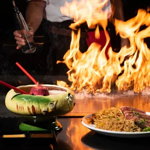 Scorpion for 2 and Tuna Tataki Teppanyaki