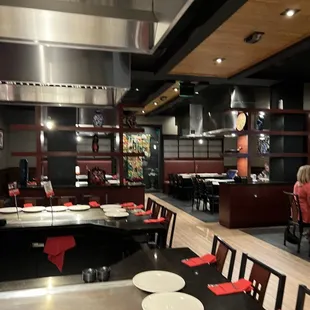 interior, sushi and sashimi