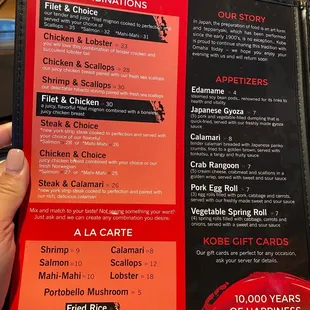 Menu.