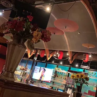 the interior of the restaurant
