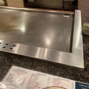 a table with a plate and fork on it