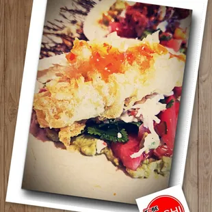 a closeup of a sandwich