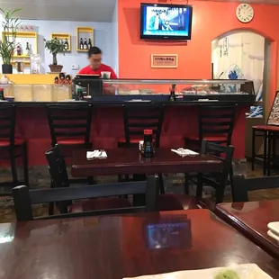 Very small but cozy place.