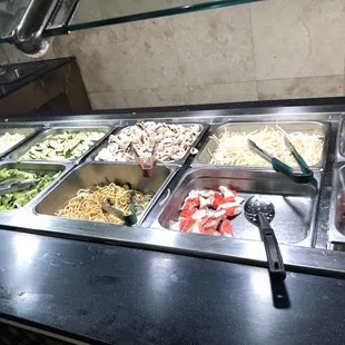 a variety of food items