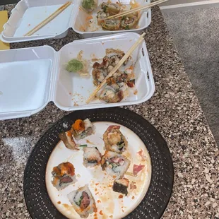 food, sushi and sashimi