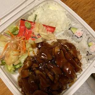 Chicken Teriyaki with California Roll