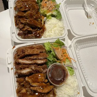 Chicken Teriyaki and Chicken Katsui