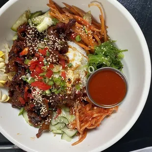 Soy Garlic Marinated Beef Bi Bim Bap