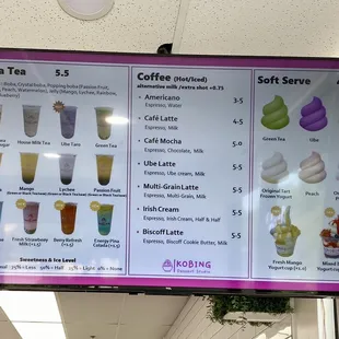 08.06.23 boba, coffee and soft serve menu
